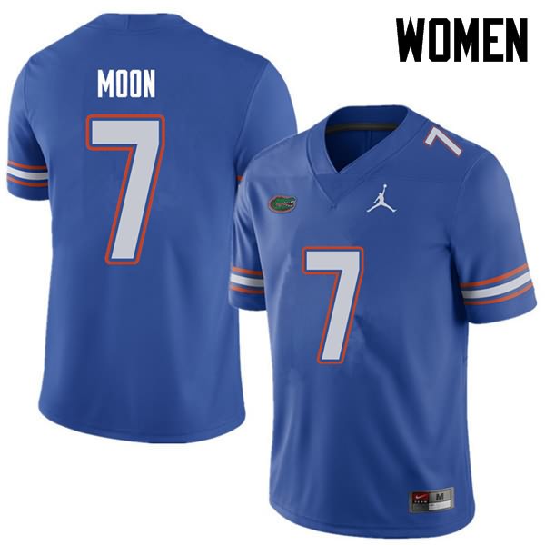 NCAA Florida Gators Jeremiah Moon Women's #7 Jordan Brand Royal Stitched Authentic College Football Jersey XDL8264DF